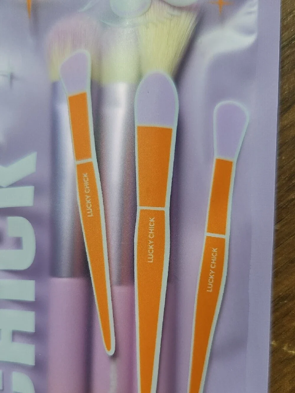 New Lucky Chick Orange Eye Brush Set - 3-Piece Precision Brushes